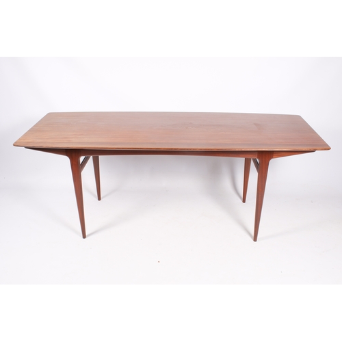 15 - John Herbert (British) for A. Younger mid-20th century, solid afromosia teak dining table and six ch... 