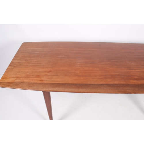 15 - John Herbert (British) for A. Younger mid-20th century, solid afromosia teak dining table and six ch... 