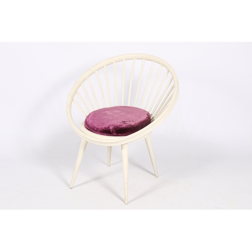 21 - A mid-20th century Swedish chair by Yngve Ekstrom for Swedese. Bentwood frame with spindleback and f... 