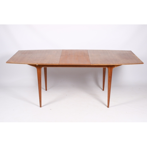 55 - A mid-century McIntosh teak dining table and six chairs from the Dunvegan range. Solid teak frame ch... 