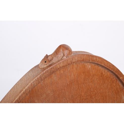 6 - Robert 'Mouseman' Thompson (British, 1876-1975) of Kilburn. A 20th century oak tray with two mouse m... 