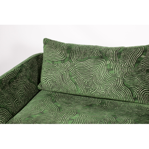 28 - A Vitra 'Suita' 3 seater sofa designed by Antonio Citterio. Later re-upholstered in green Pierre Fre... 