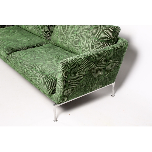 28 - A Vitra 'Suita' 3 seater sofa designed by Antonio Citterio. Later re-upholstered in green Pierre Fre... 