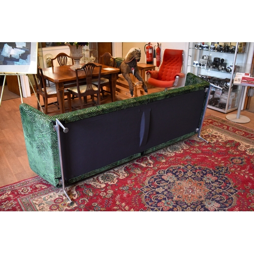 28 - A Vitra 'Suita' 3 seater sofa designed by Antonio Citterio. Later re-upholstered in green Pierre Fre... 