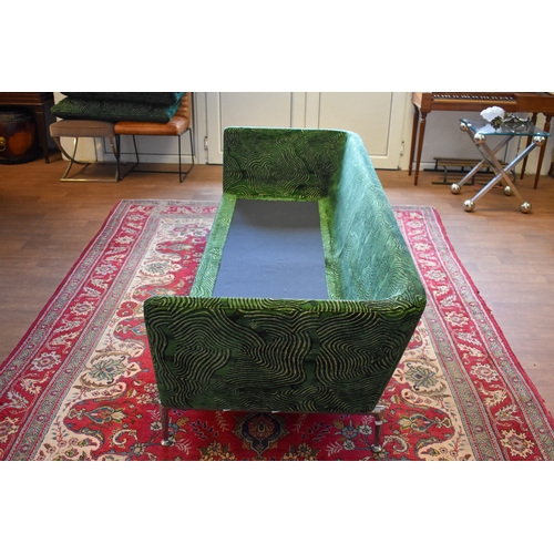 28 - A Vitra 'Suita' 3 seater sofa designed by Antonio Citterio. Later re-upholstered in green Pierre Fre... 