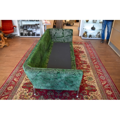 28 - A Vitra 'Suita' 3 seater sofa designed by Antonio Citterio. Later re-upholstered in green Pierre Fre... 