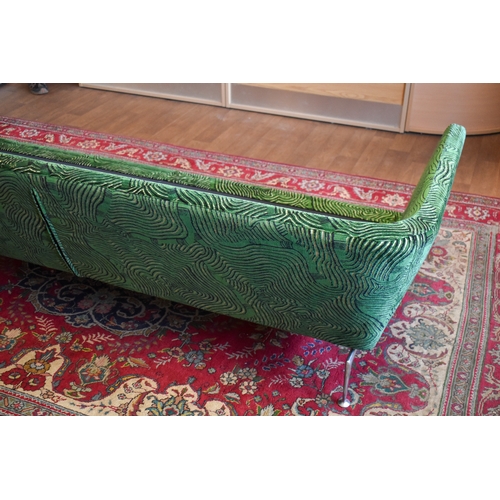 28 - A Vitra 'Suita' 3 seater sofa designed by Antonio Citterio. Later re-upholstered in green Pierre Fre... 