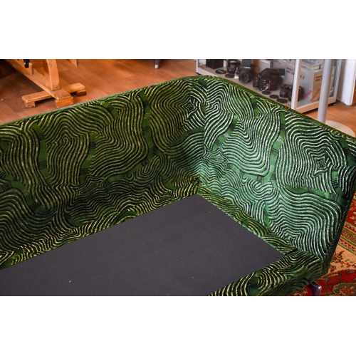 28 - A Vitra 'Suita' 3 seater sofa designed by Antonio Citterio. Later re-upholstered in green Pierre Fre... 