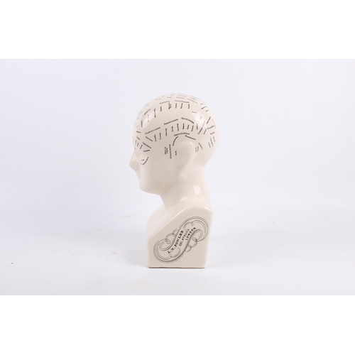 218 - A reproduction 'Phrenology by L. N. Fowler' ceramic head. H28cm