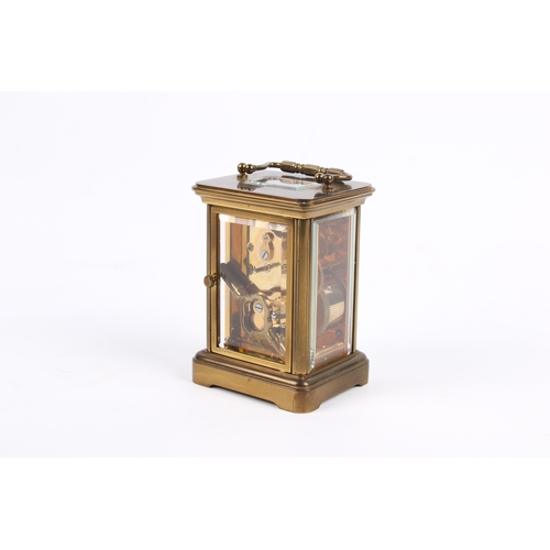 236 - A modern Matthew Norman carriage clock, with fitted box, key and instructions. The clock with black ... 