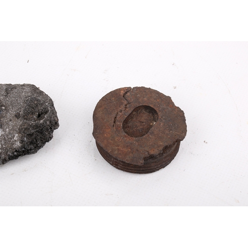 50 - A WWII German insengary exposed bomb. Engraved '--EUPORT OCTr 1917 JCF. DV FROM LADY OF---'
