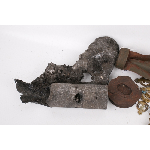 50 - A WWII German insengary exposed bomb. Engraved '--EUPORT OCTr 1917 JCF. DV FROM LADY OF---'