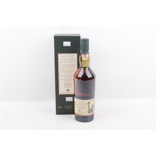 A bottle of Lagavulin 16 years single Islay malt whisky, boxed. 43% vol ...