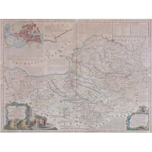 Emmanuel Bowen - Improved map of the Somerset, divided into its ...