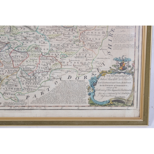 Emmanuel Bowen - Improved map of the Somerset, divided into its ...