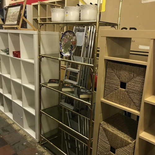 319 - GLASS SHELVING UNIT