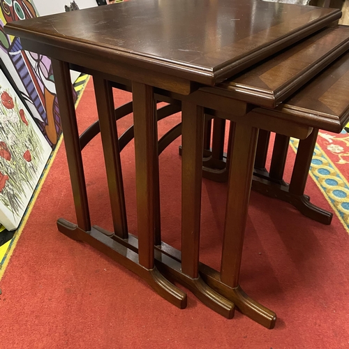 1 - G-Plan nest of three tables in mahogany