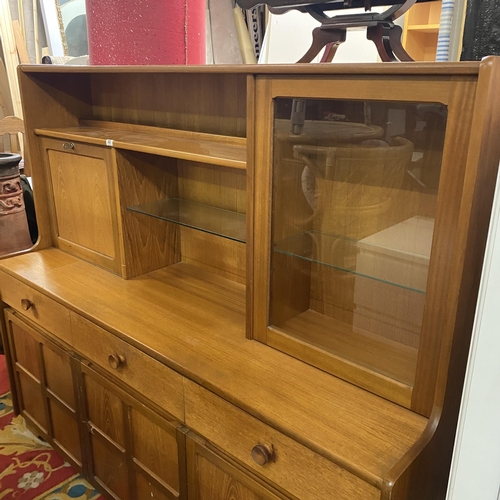 80 - 1970's Nathan sideboard with lockable cabinet and glass shelf