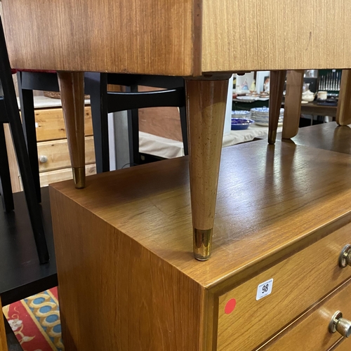 97 - Avalon yatton 1970's five drawer chest on tapered legs in teak