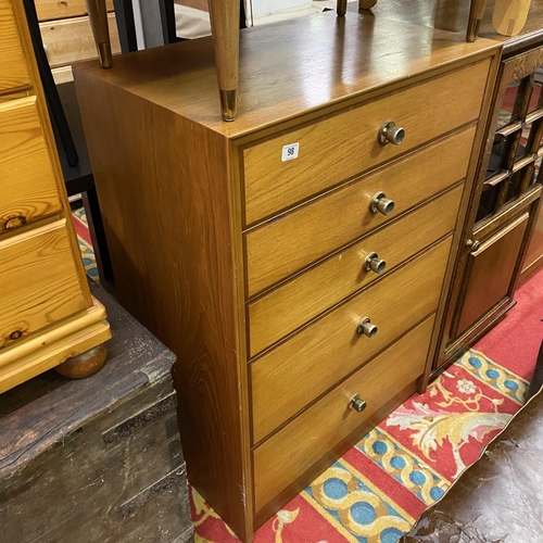 98 - Five drawer teak Meredew chest