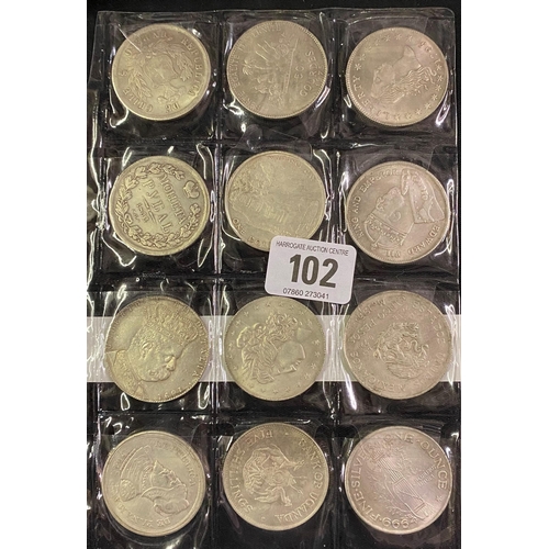 102 - Large selection of solid silver coins