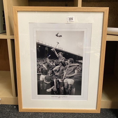 224 - “Fairs cup winners 1971” Leeds united framed photo