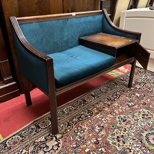 32 - Mahogany telephone seat