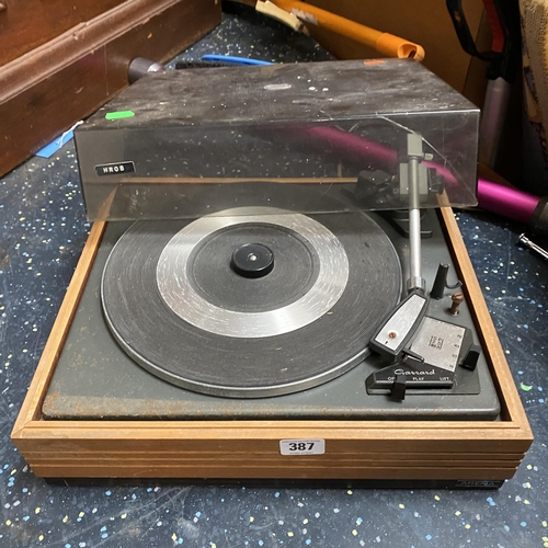 387 - Garrard vintage record player