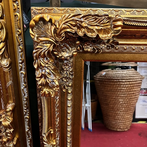 450 - Very large brand new ornate gilt mirror with bevelled glass - 4x3ft