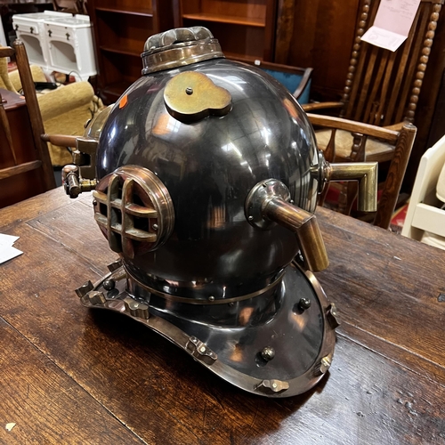 452 - Nickel U S Navy Divers Helmet