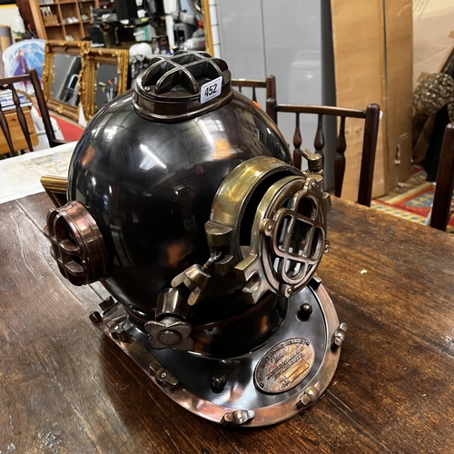 452 - Nickel U S Navy Divers Helmet