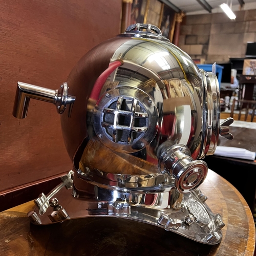 453 - Chrome Anchor Engineering Divers Helmet