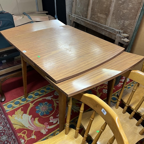 59 - Formica top teak drawer leaf table circa 1970