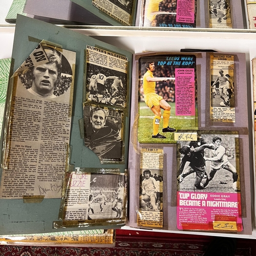 74 - Selection of early Leeds United memorabilia scrap books containing football fixtures and news articl... 