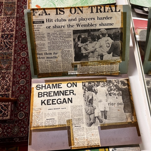 74 - Selection of early Leeds United memorabilia scrap books containing football fixtures and news articl... 