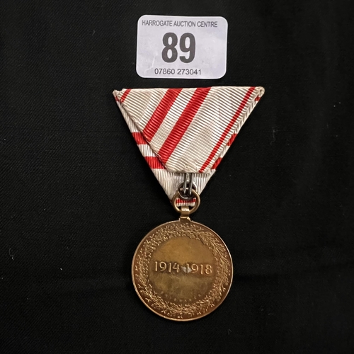 89 - WW1 German medal with ribbon