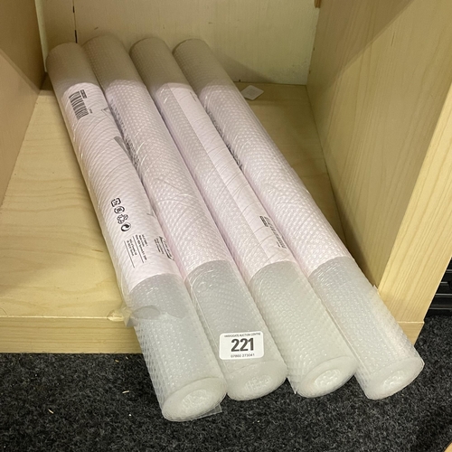 221 - Four rolls of drawer liners