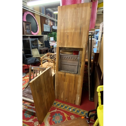 49 - Two sink counter tops in oak