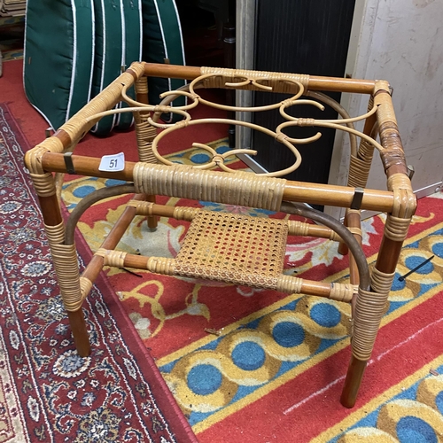 51 - Woven bamboo coffee table