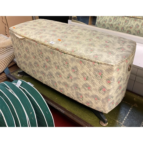 58 - Vinyl covered Ottoman blanket box