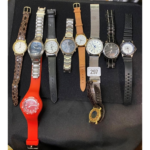 Ten gents wrist watches