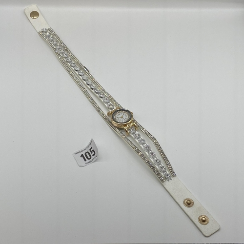 105 - Diamanté wrap around watch