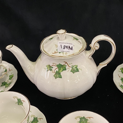 189n - Colclough large tea set with a cake stand - 25 pieces