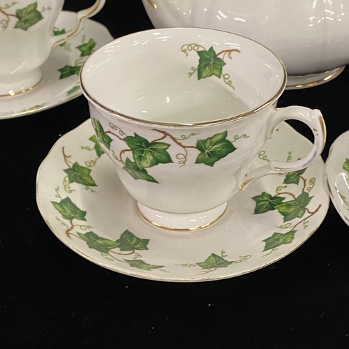 189n - Colclough large tea set with a cake stand - 25 pieces