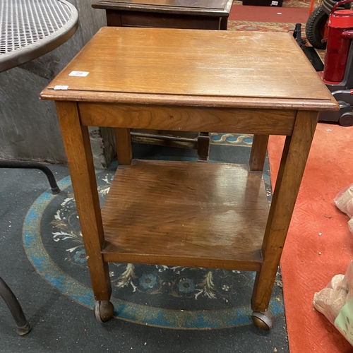 29 - Mahogany side table on castors