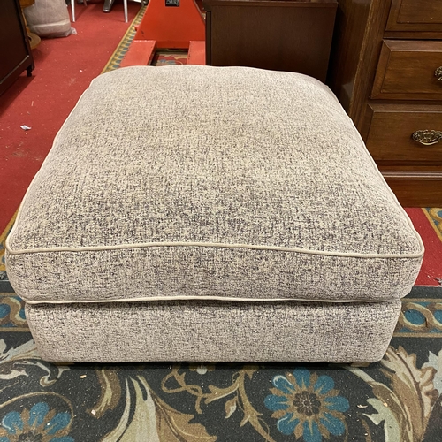 38 - Large grey pouffe/footstool - 39x33”