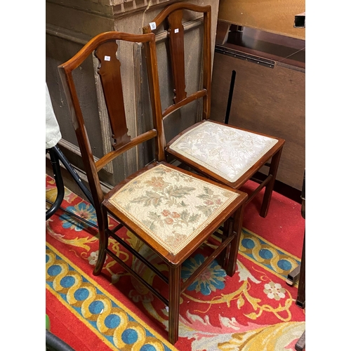 53 - Two Edwardian bedroom chairs