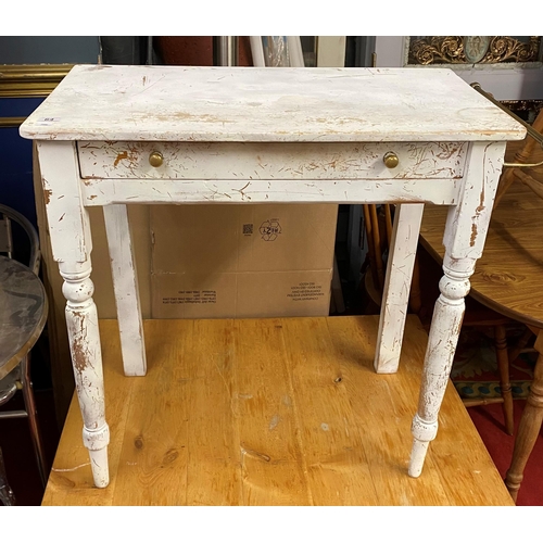 64 - Shabby chic small kitchen table with towel rail