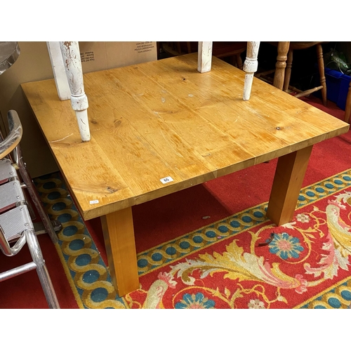 65 - Solid oak square low coffee table - 35x35”