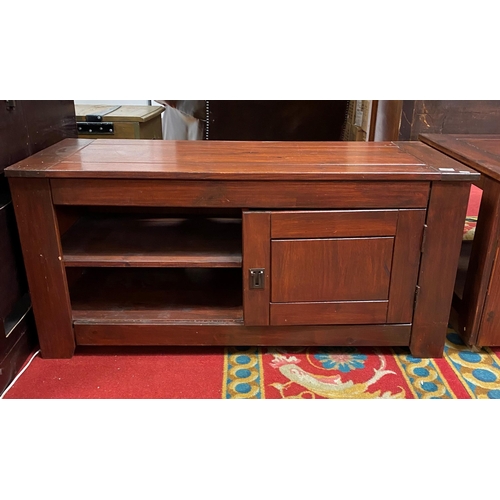 8 - Mahogany low cabinet with shelves